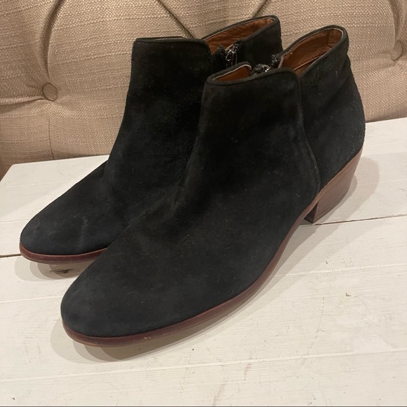 Sam Edelman PETTY ANKLE BOOTIE Black Suede Size 7.5 - Picture 2 of 12